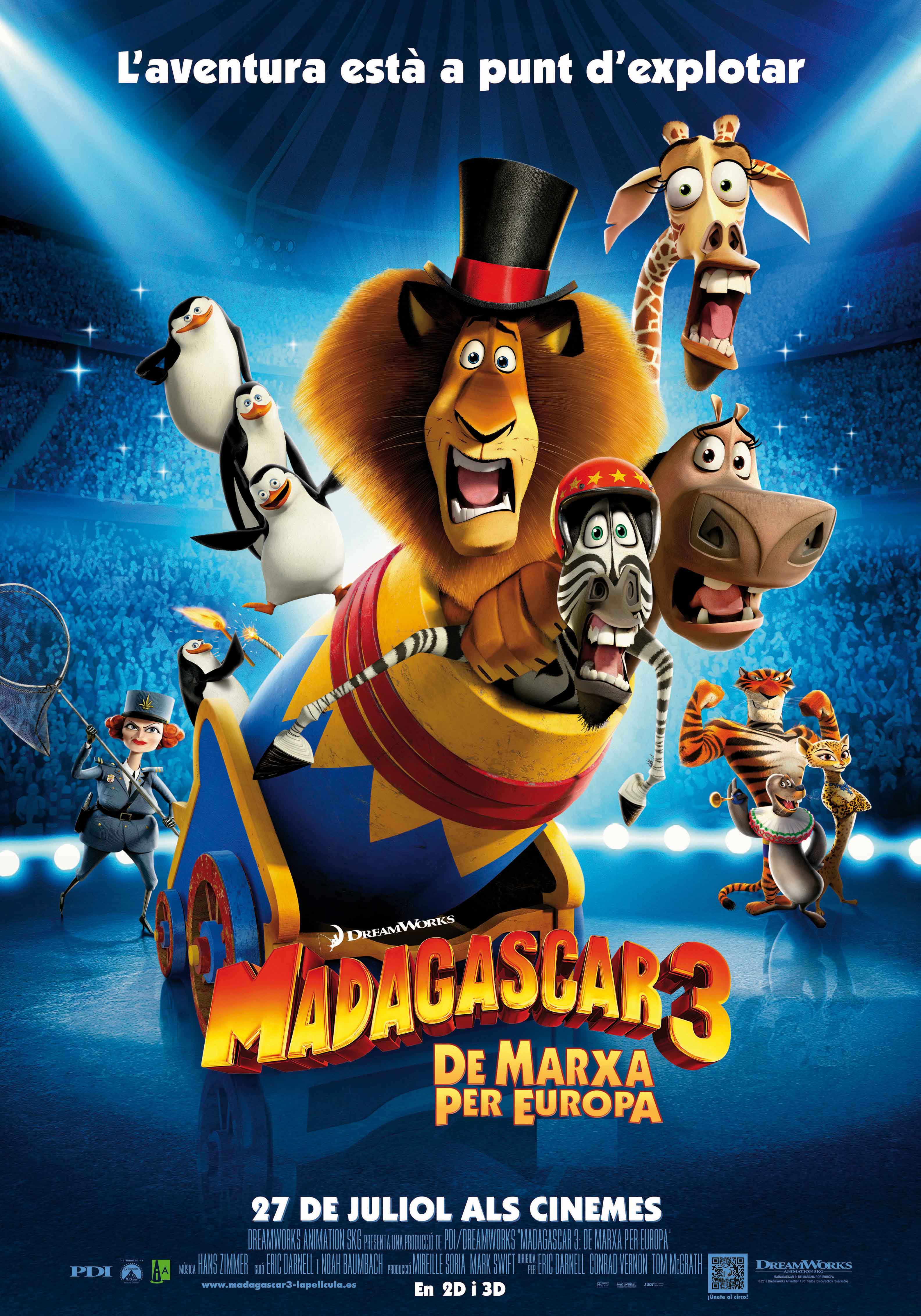 Poster of the film 'Madagascar 3: de marxa per Europa'